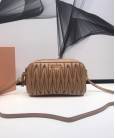 Сумка Miu Miu Matelassé Leather Bandoleer Bag Biege